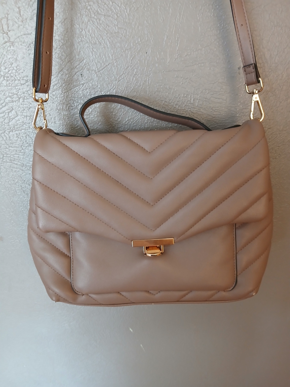 A New Day Quilted Cheveron Cross Bag